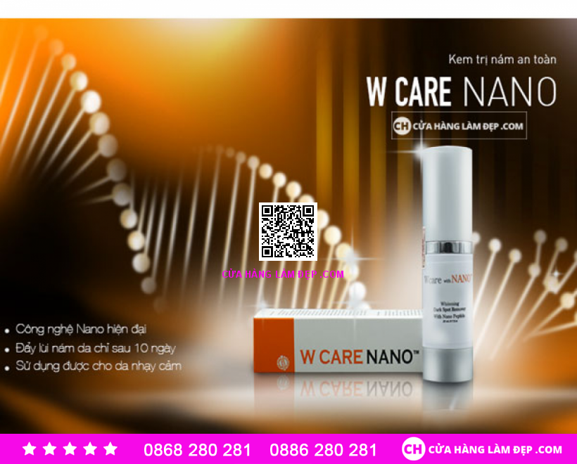 Kem Mờ Nám, Trắng Da An Toàn Wcare With Nano