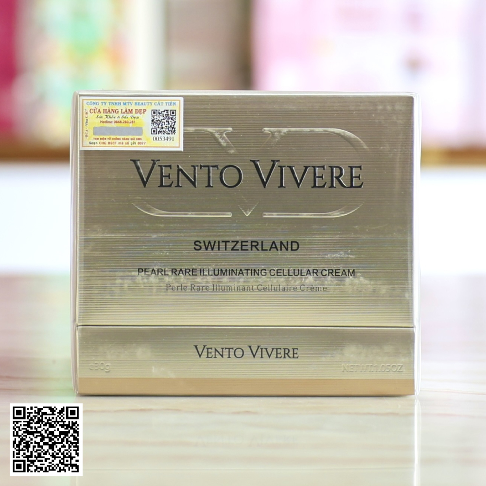 Kem Pearl Rare Vento Vivere Dưỡng Da Mờ Nám Cao Cấp 30g Thụy Sỹ