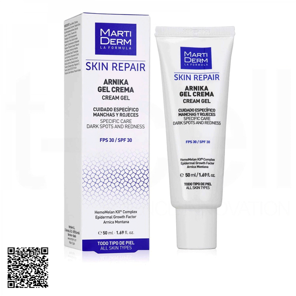 Kem Phục Hồi & Chống Nắng Sau Thẩm Mỹ MartiDerm Skin Repair Arnika Gel Cream FPS 30 Tây Ban Nha 50ml