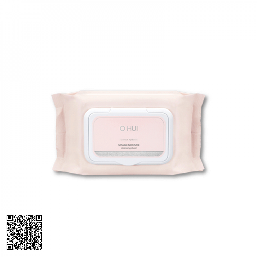 Khăn Ướt Miracle Moisture Cleansing Sheet Ohui Tẩy Trang Đa Năng 1 Hộp/100 Tờ Hàn Quốc