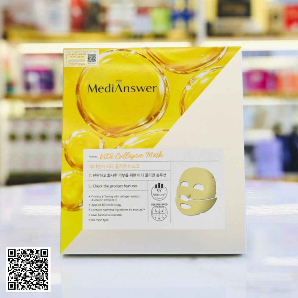 Mặt Nạ Collagen MediAnswer Vita Collagen Mask Từ Hàn Quốc