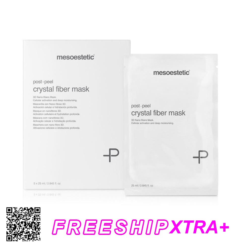 Mặt Nạ Dưỡng Ẩm Tái Tạo Da Mesoestetic Post-Peel Crystal Fiber Mask Từ Tây Ban Nha 5 Miếng