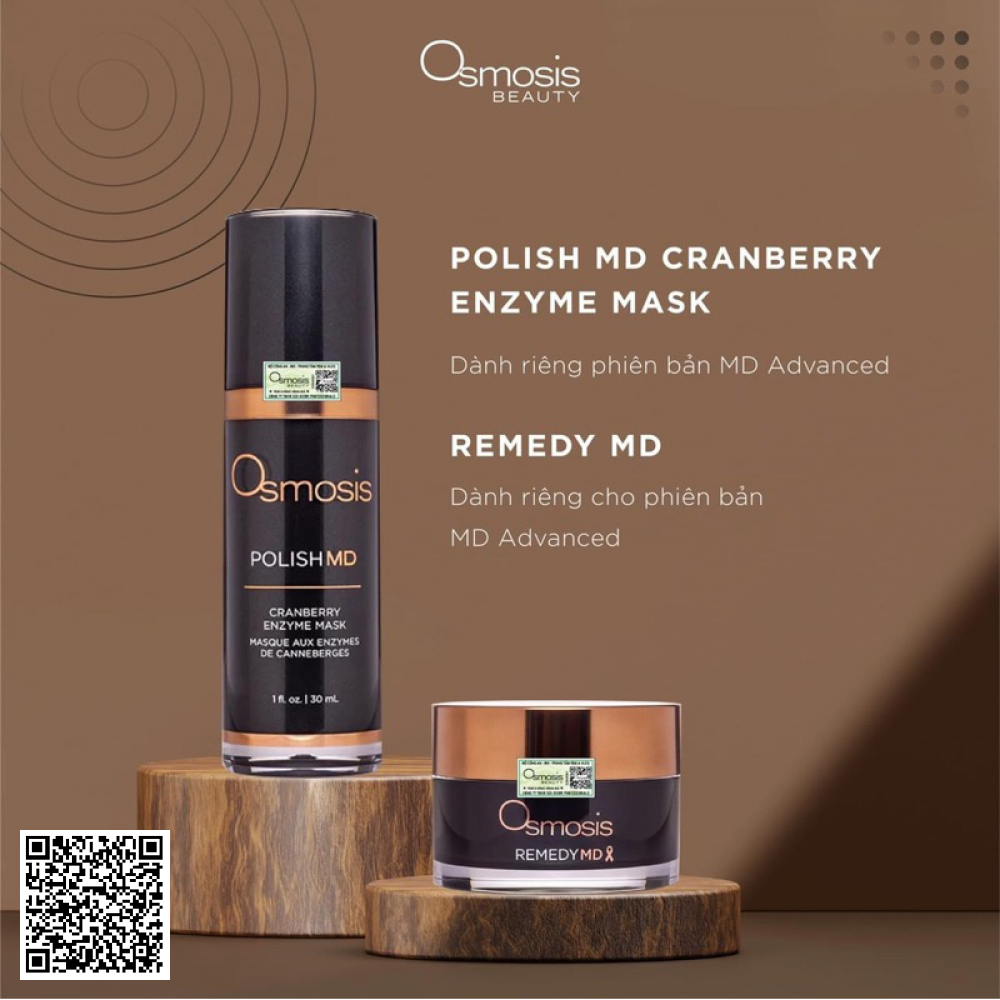 Mặt Nạ Enzyme Tẩy Tế Bào Chết MD Osmosis Polish MD Cranberry Enzyme Mask Từ Mỹ 30ml