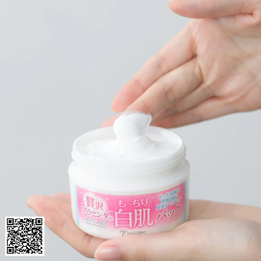 Mặt nạ ủ trắng White Label Premium Placenta Pack Miccosmo từ Nhật Bản 130g