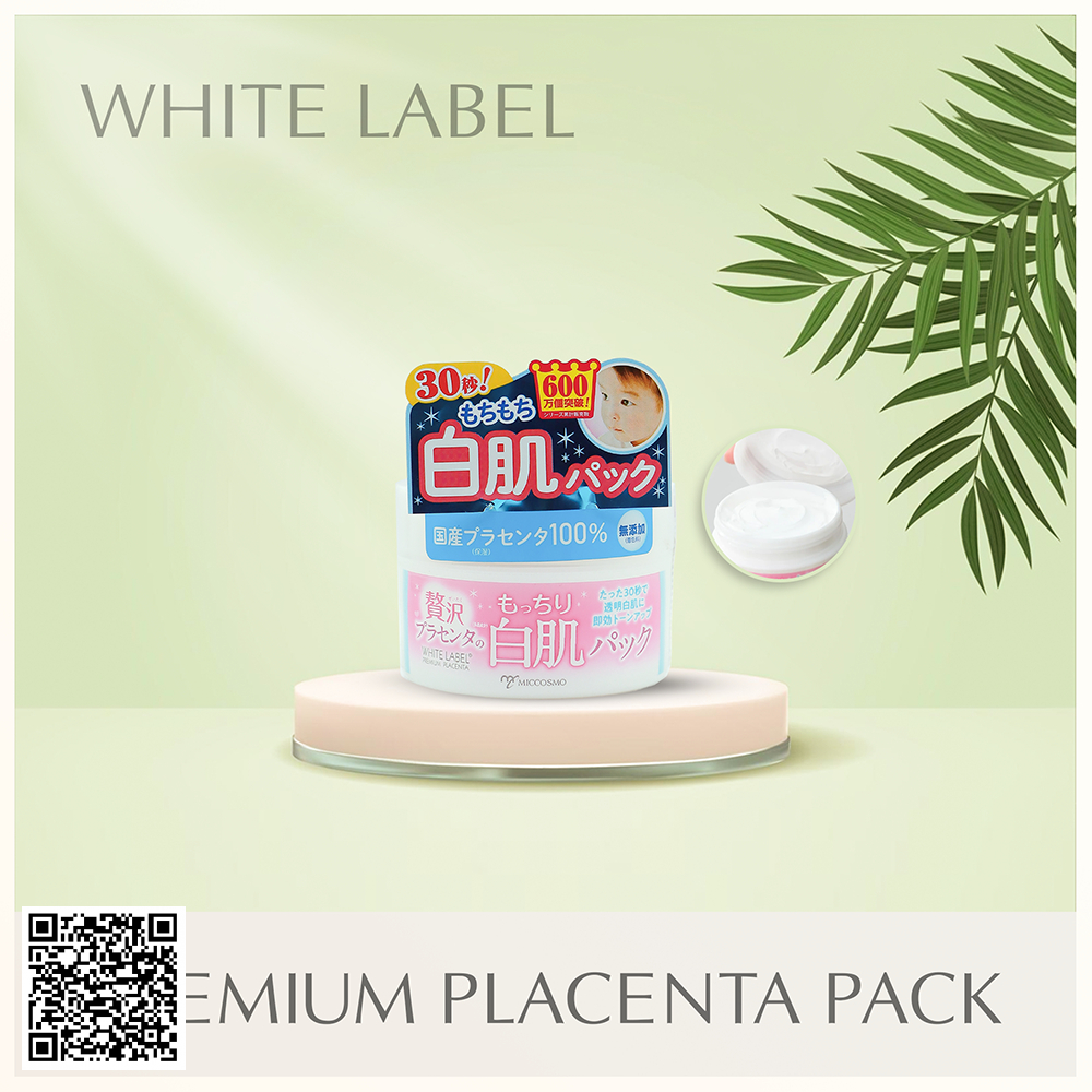 Mặt nạ ủ trắng White Label Premium Placenta Pack Miccosmo từ Nhật Bản 130g