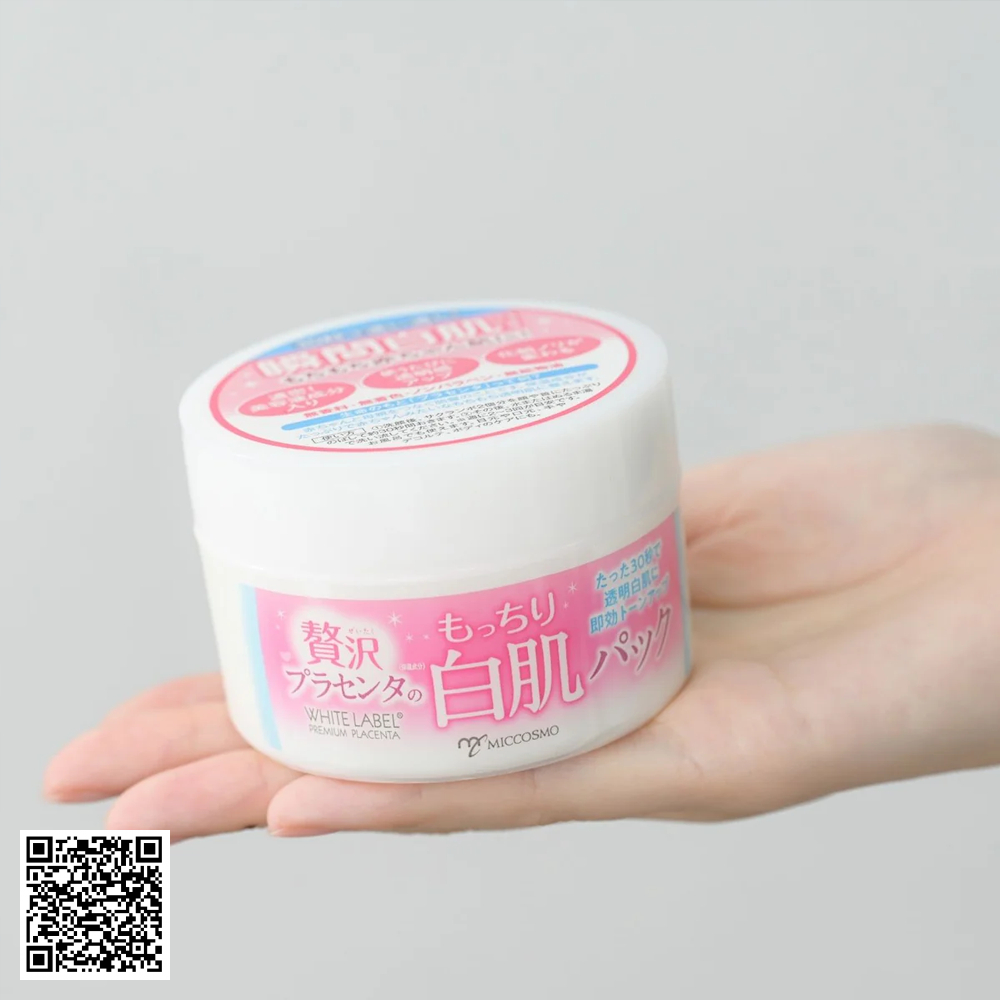 Mặt nạ ủ trắng White Label Premium Placenta Pack Miccosmo từ Nhật Bản 130g