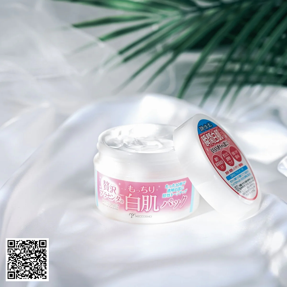 Mặt nạ ủ trắng White Label Premium Placenta Pack Miccosmo từ Nhật Bản 130g