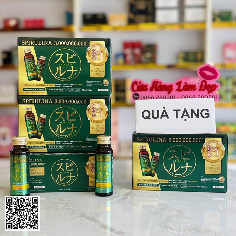 Mua 3 Tặng 1 Nước Uống Siêu Vi Tảo Hayari Spirulina 300 Triệu