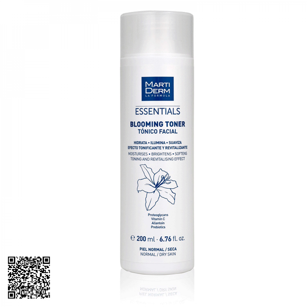 Nước Essentials Blooming Toner MartiDerm Cân Bằng Dưỡng Ẩm Cho Da Thường Đến Khô Của Tây Ban Nha