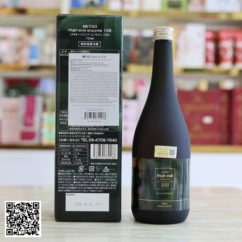 Nước Uống 108 Củ Quả Cô Đặc Metao High-End Enzyme 108 Của Nhật 720ml