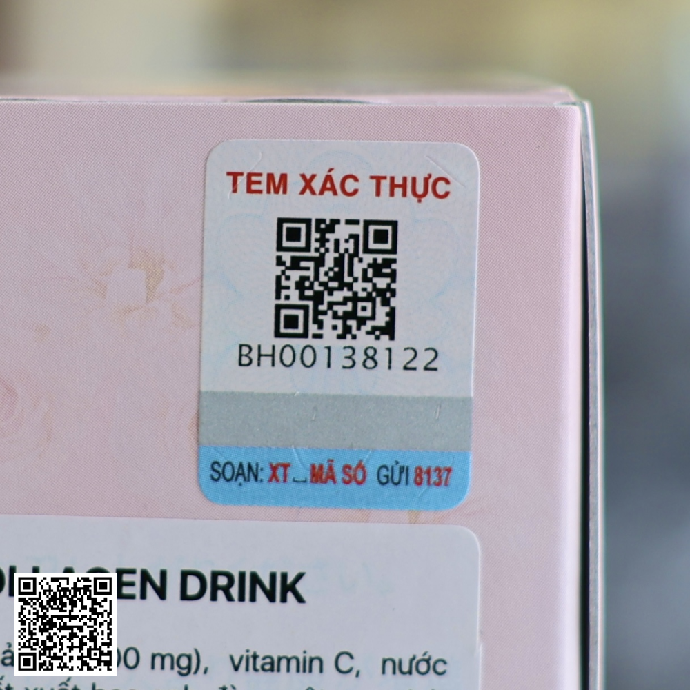 Nước Uống Hebora Damask Rose Collagen Drink Của Nhật Bản Hộp 10 Chai