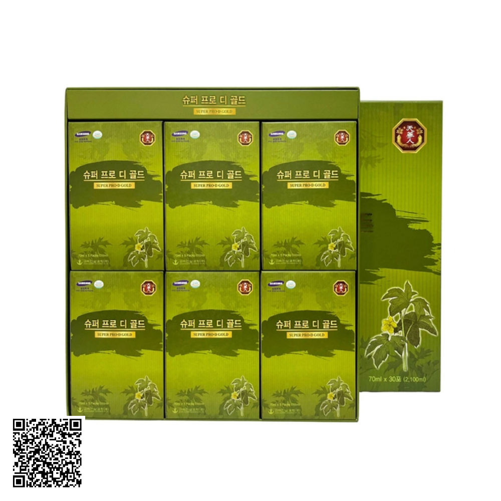 Nước Uống Hỗ Trợ Đường Huyết Korea Ginseng Bio-Science Super Pro-D Gold Từ Hàn Quốc 30 Gói