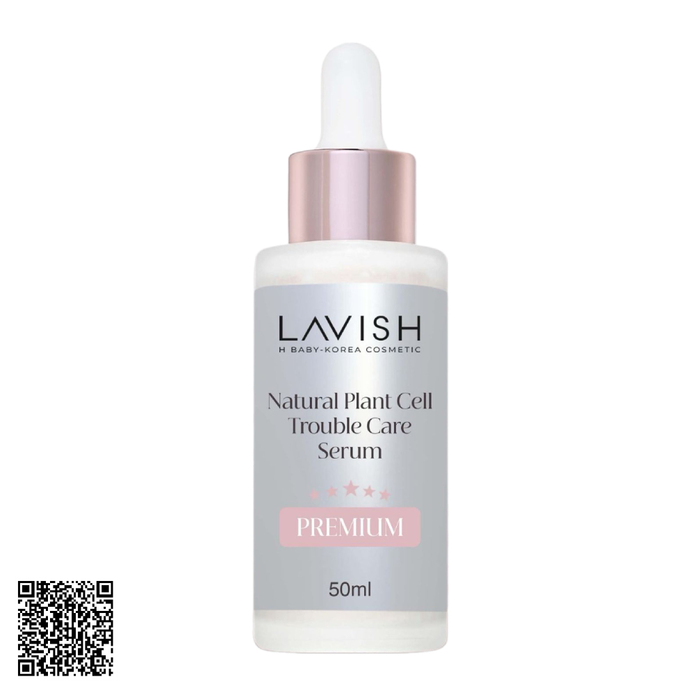 Serum Dành Cho Da Dầu Mụn Lavish H Baby Natural Plant Cell Trouble Care Serum Phiên Bản Premium 50ml