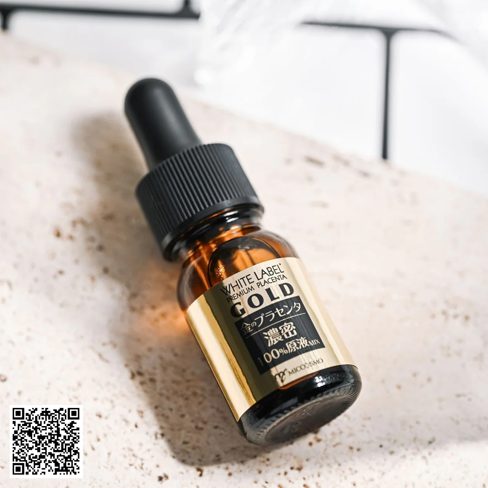 Serum dưỡng trắng sáng White Label Premium Placenta Gold Essence Miccosmo từ Nhật Bản 10ml