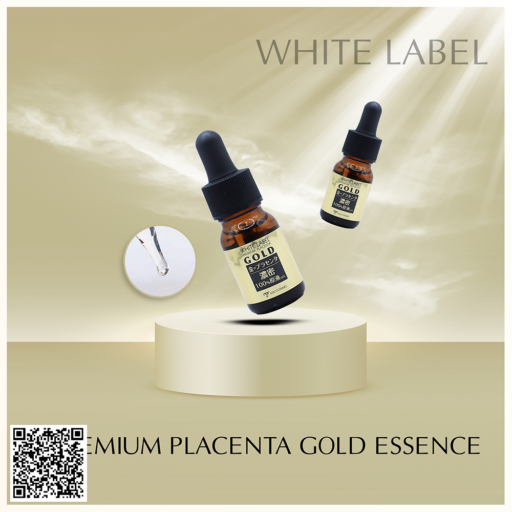 Serum dưỡng trắng sáng White Label Premium Placenta Gold Essence Miccosmo từ Nhật Bản 10ml