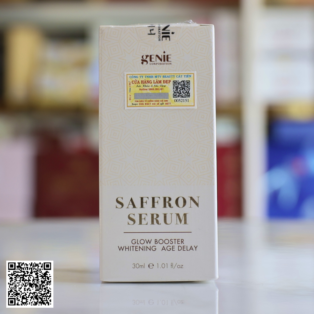 Serum Nhụy Hoa Nghệ Tây Genie Saffron Serum Glow Booster Whitening Age Delay