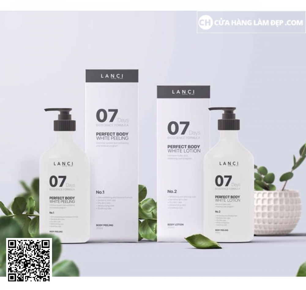 Set Dưỡng Trắng Da Toàn Thân Lanci Premium Body 07 Days