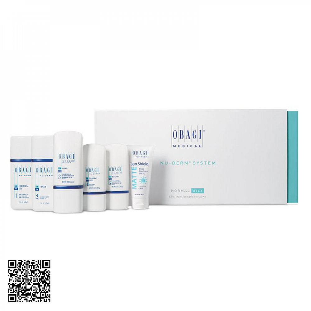Set Mờ Nám Mini Cho Da Dầu Obagi Nu-Derm Travel Kit Normal-Oily Mỹ 