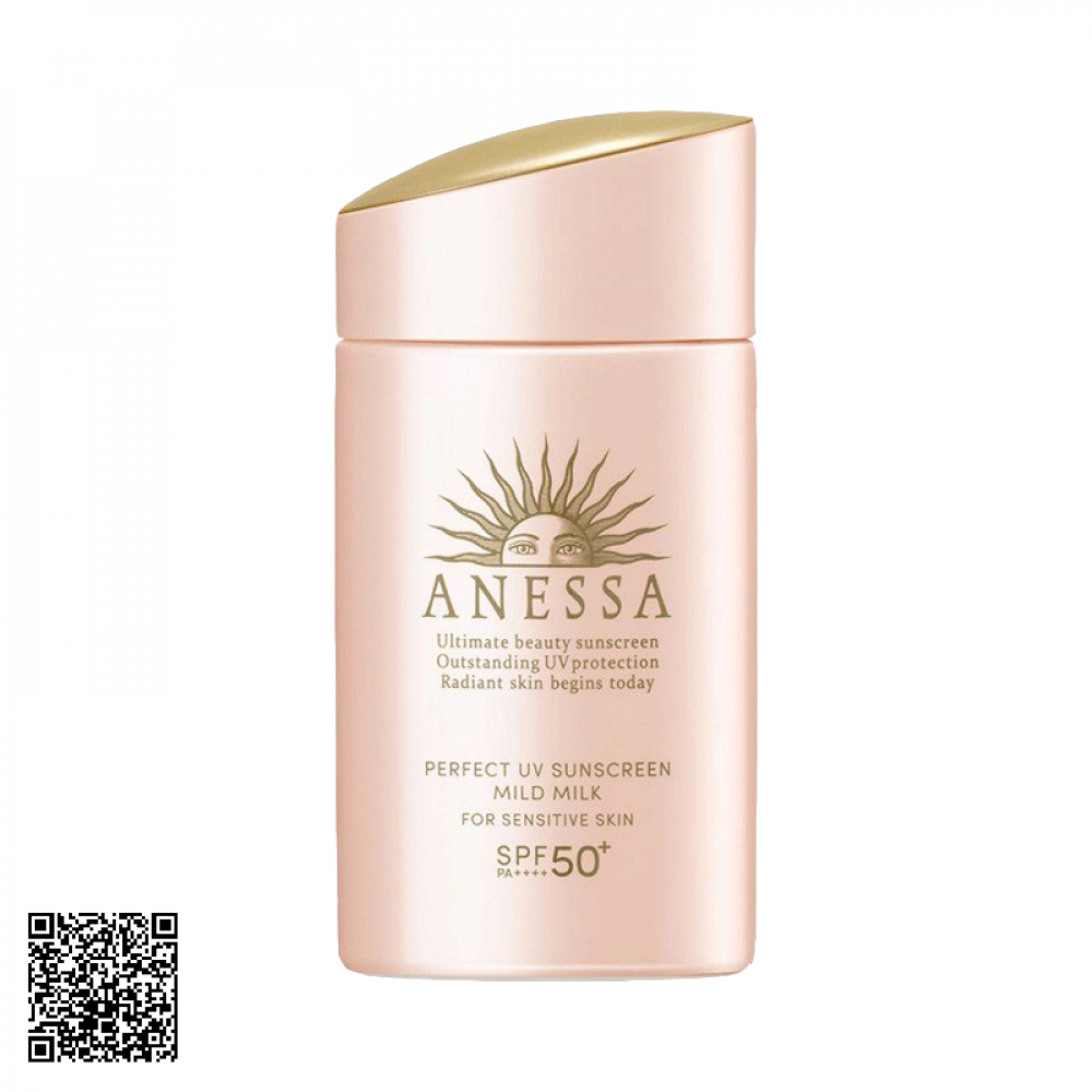 Sữa Chống Nắng Perfect UV SUNSCREEN MILD MILK FOR SENSITIVE SKIN SPF50+ PA++++ ANESSA Nhật Bản 60ml