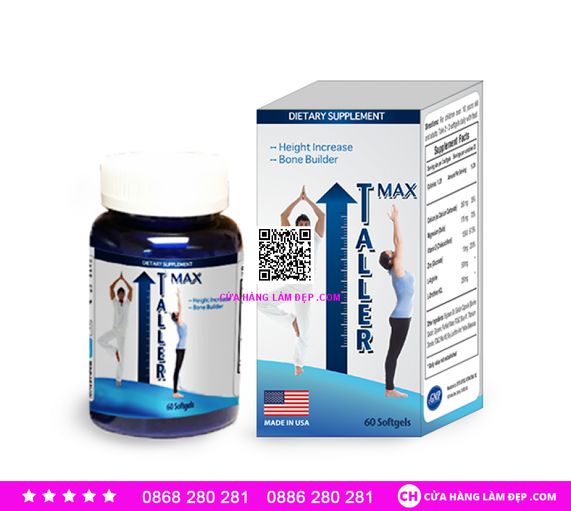 Taller Max Viên uống Tăng Chiều Cao Hiệu Quả Từ Mỹ