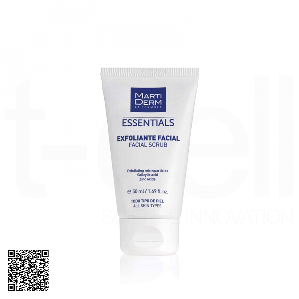 Tẩy Tế Bào Chết Da Mặt Essentials Facial Scrub MartiDerm Của Tây Ban Nha 50ml