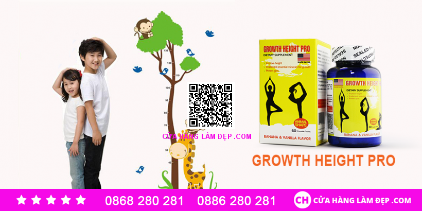 Viên uống Tăng Chiều Cao Growth Height Pro Của Mỹ (60 Viên)