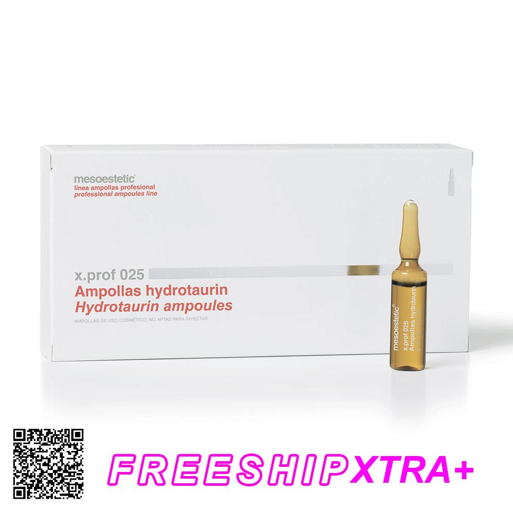 Tinh Chất Chống Oxy Hóa Mesoestetic X.Prof 025 Hyrotaurin Ampoules Từ Tây Ban Nha (20 Ống x 5ml)