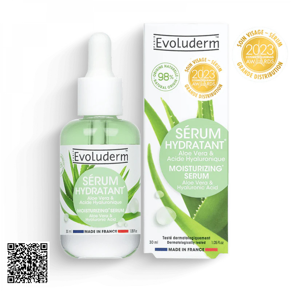 Tinh Chất Evoluderm Serum Hydratant Và Anti-Age Cấp Ẩm Sâu Và Trẻ Hóa Da 30ml từ Pháp