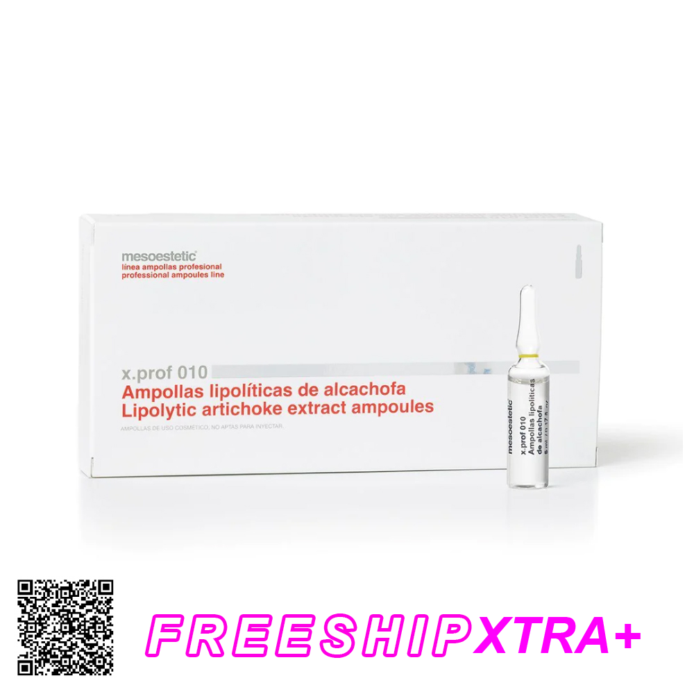 Tinh Chất Giảm Mỡ, Giải Độc Gan Thận Mesoestetic X.Prof 010 Lipolytic Artichoke Extract Ampoules Từ Tây Ban Nha (20 Ống x 5ml)