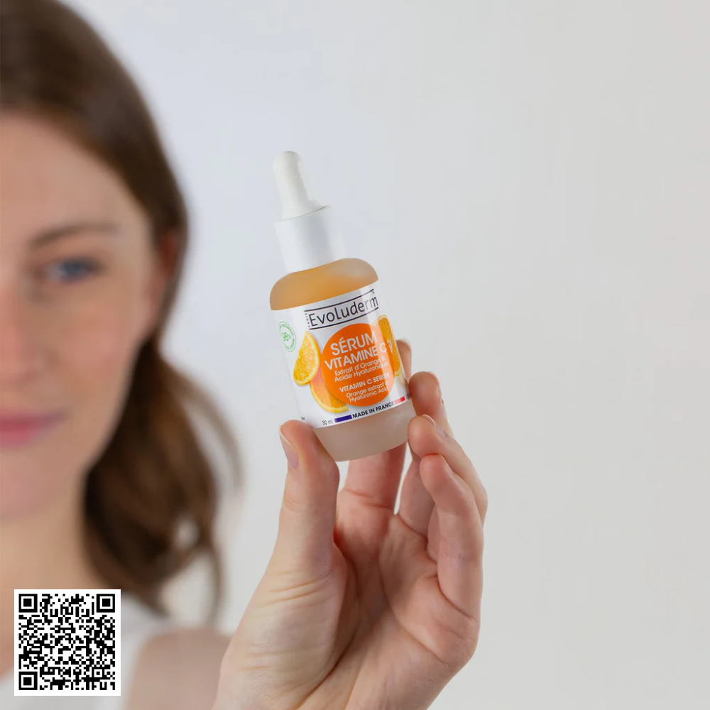Tinh chất serum Evoluderm Vitamin C dưỡng trắng sáng da từ Pháp 30ml