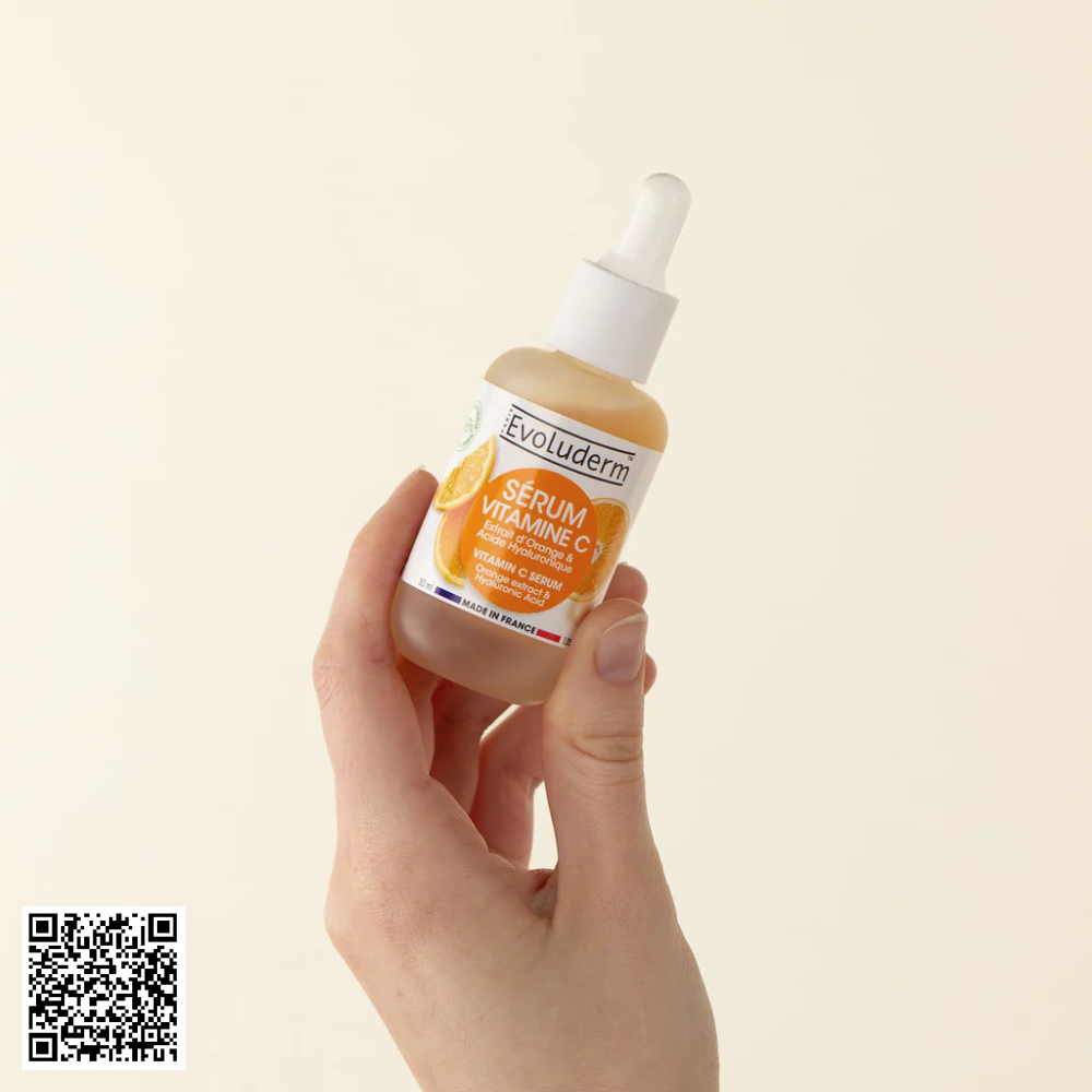 Tinh chất serum Evoluderm Vitamin C dưỡng trắng sáng da từ Pháp 30ml