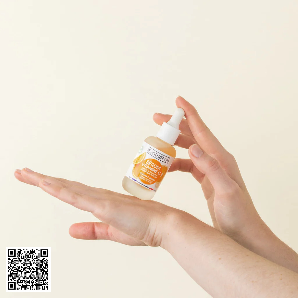 Tinh chất serum Evoluderm Vitamin C dưỡng trắng sáng da từ Pháp 30ml