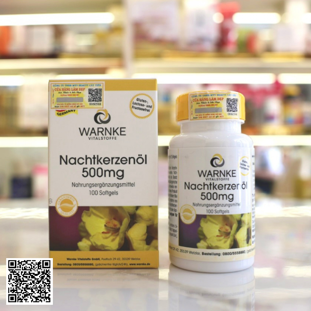 Tinh Dầu Hoa Anh Thảo Warnke Nachtkerzenol 500mg Của Đức 60 viên 