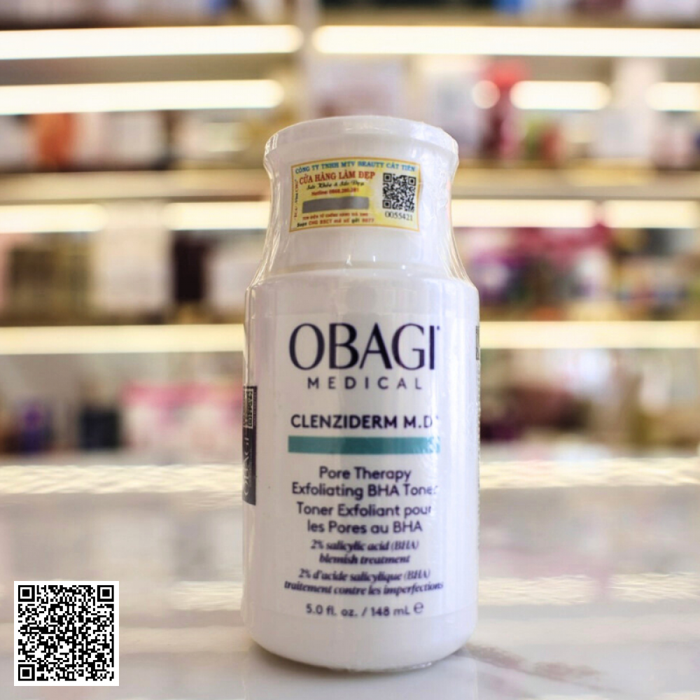 Toner Tẩy Tế Bào Chết, Làm Sạch Mụn Obagi Clenziderm M.D. Exfoliating Từ Mỹ 148ml