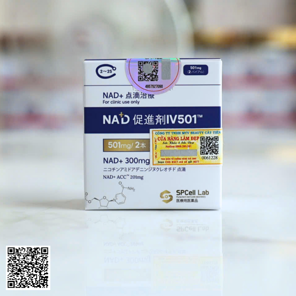 Truyền Tế Bào NAD+ IV 501mg SPCell Lab 1 Lần Truyền ( 1 NAD+300mg Và 1 NAD+ACC 201mg )