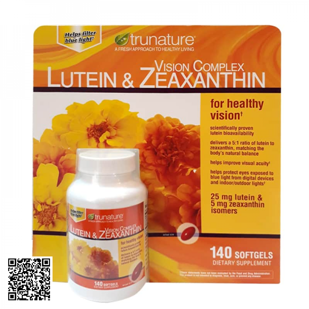Viên Bổ Mắt Trunature Vision Complex Lutein & Zeaxanthin Từ Mỹ 140 Viên