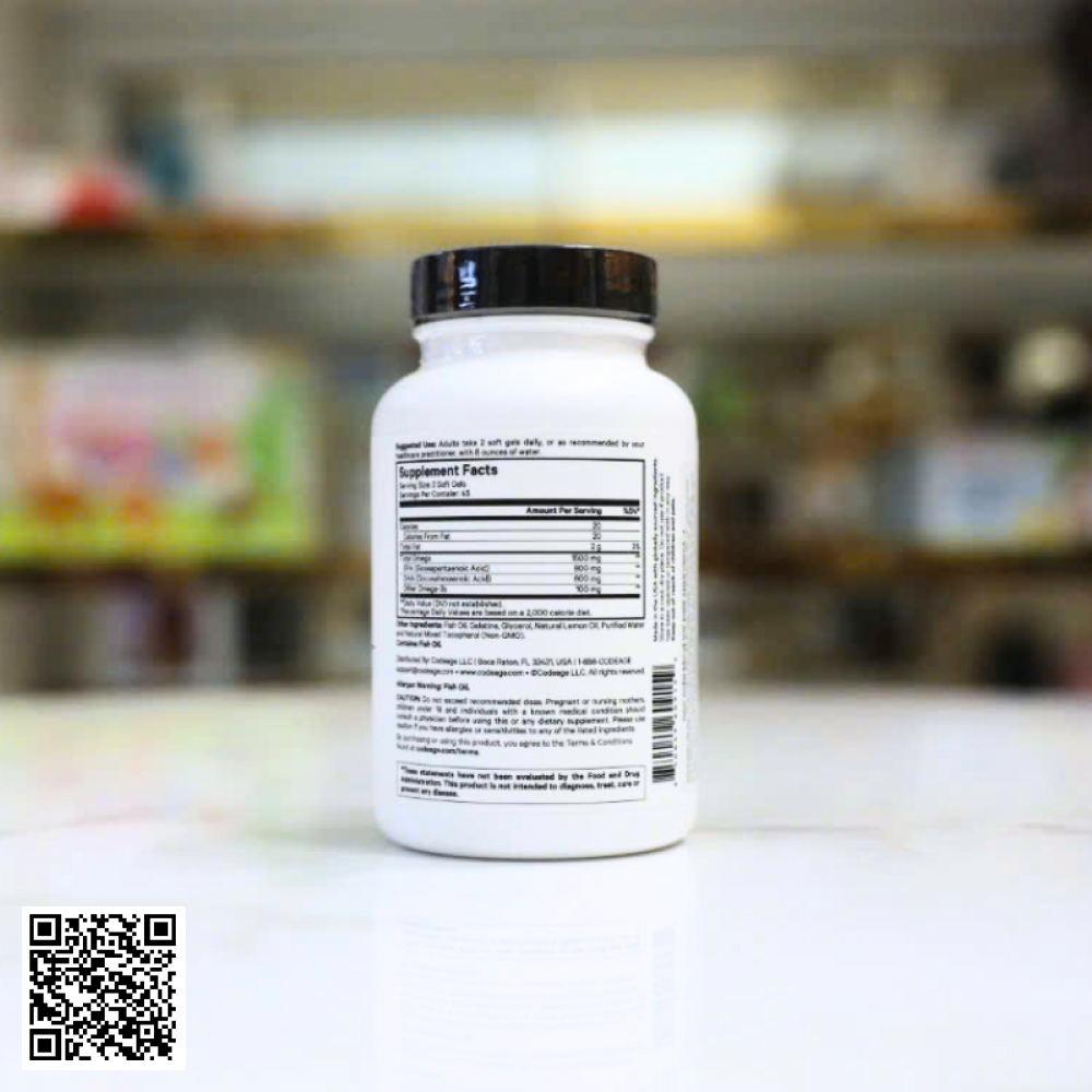 Viên Dầu Cá Codeage Amen Omega-3 Từ Mỹ 90 Viên