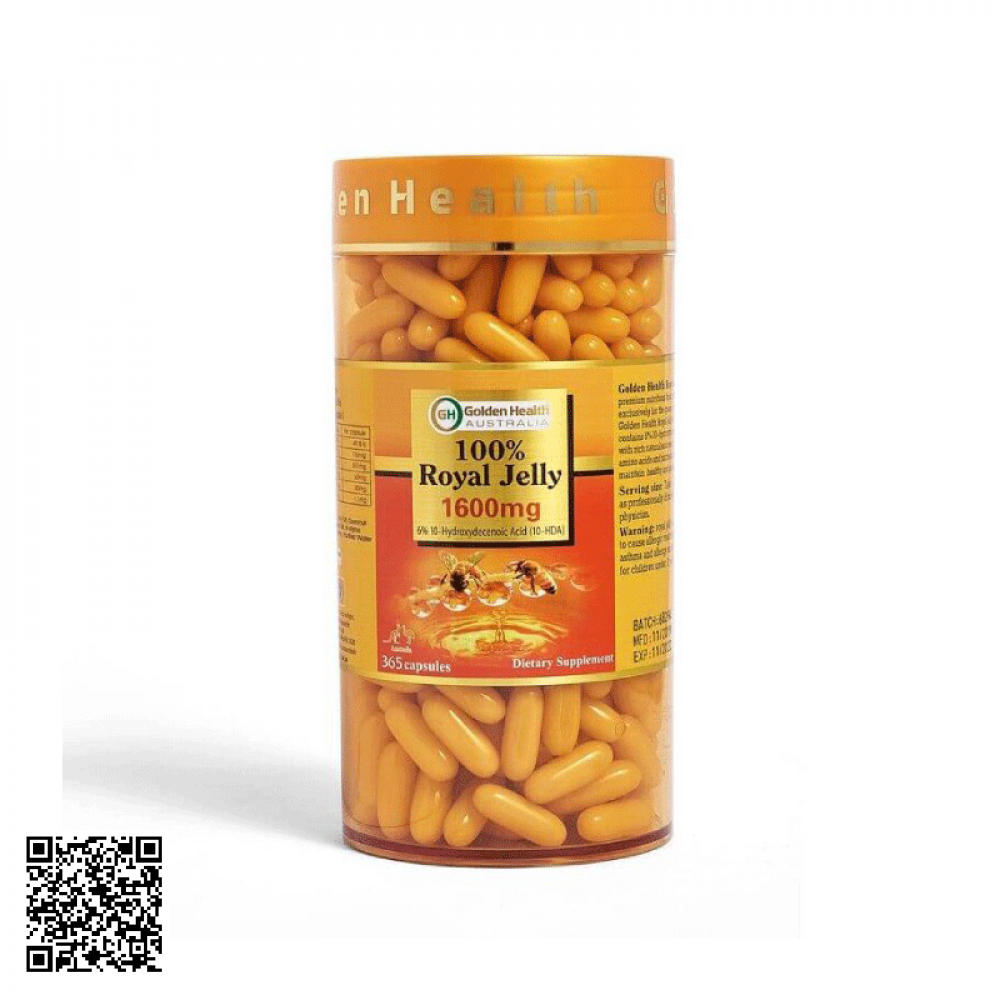 Viên Sữa Ong Chúa 100% Royal Jelly 1600mg Golden Health Của Úc 365caps