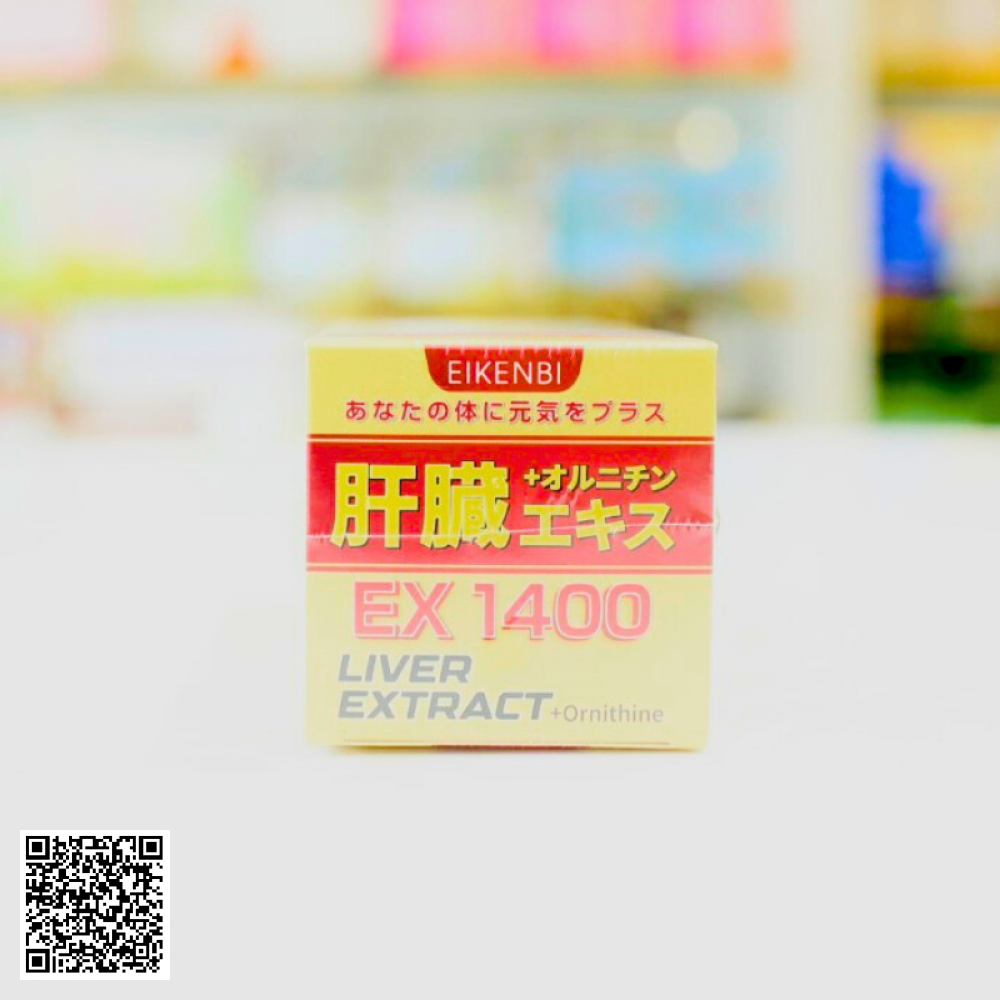 Viên Uống Bổ Gan Giải Độc Liver Extract +Ornithine Ex 1400 Eikenbi Từ Nhật Bản 180 Viên