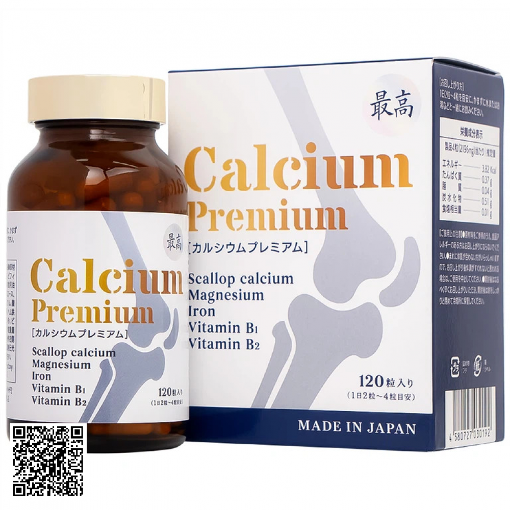 Viên Uống Calcium Premium JpanWell Bổ Sung Canxi, Giảm Nguy Cơ Loãng Xương 120 Viên