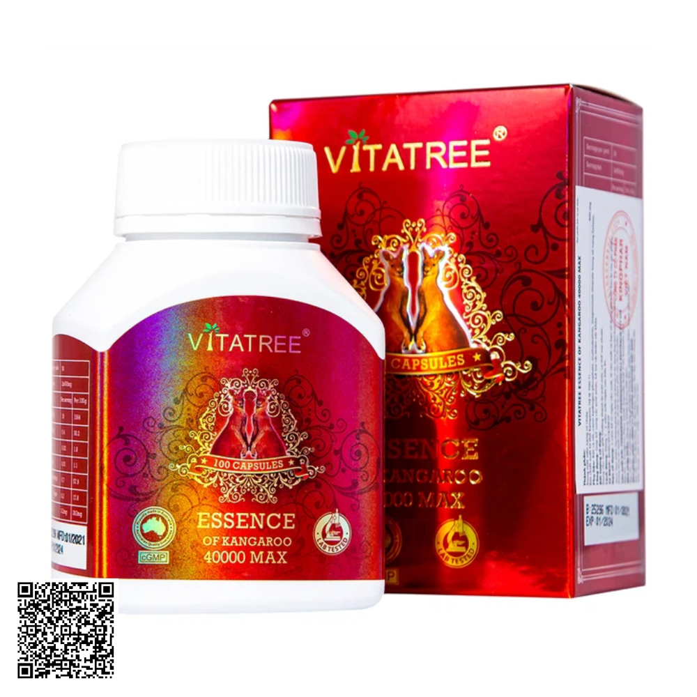 Viên Uống Essence Of Kangaroo 40000 Max Vitatree Bổ Sung Acid Amin, Hỗ Trợ Cải Thiện Sức Khỏe Từ Úc 100 Viên