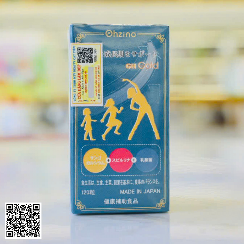 Viên Uống Hỗ Trợ Tăng Chiều Cao GH Gold Ohzino Nhật Bản 120 Viên