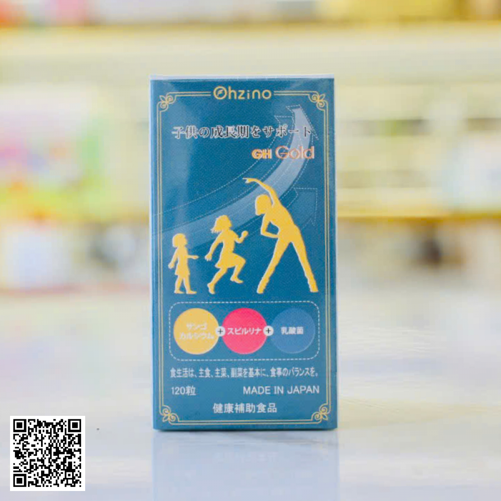 Viên Uống Hỗ Trợ Tăng Chiều Cao GH Gold Ohzino Nhật Bản 120 Viên