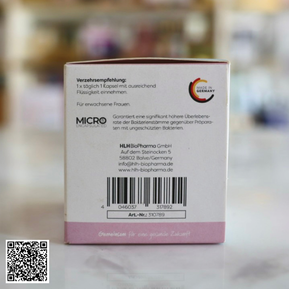 Viên Uống Lactobact Intima Hỗ Trợ Bổ Sung Men Vi Sinh Cho Phụ Nữ Từ Đức 60 Viên