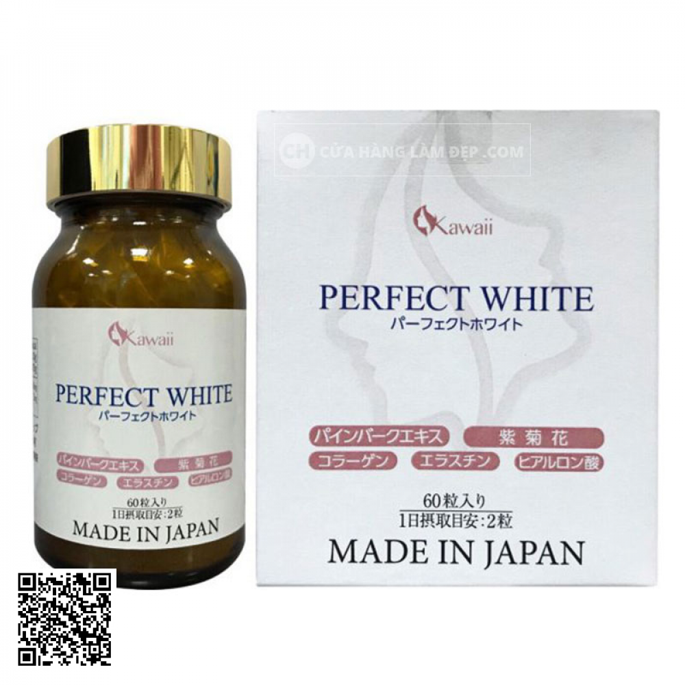 Viên Uống Làm Trắng Da, Hỗ Trợ Ngừa Lão Hóa Perfect White Nhật Bản