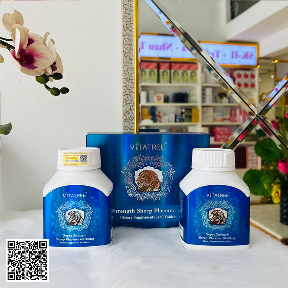 Viên Uống Mờ Nám Tàn Nhang Nhau Thai Cừu Vitatree (60000mg X 120 Viên)