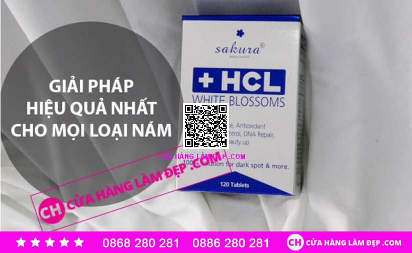 Viên Uống Mờ Nám Trắng Da Sakura HCL White Blossoms EX