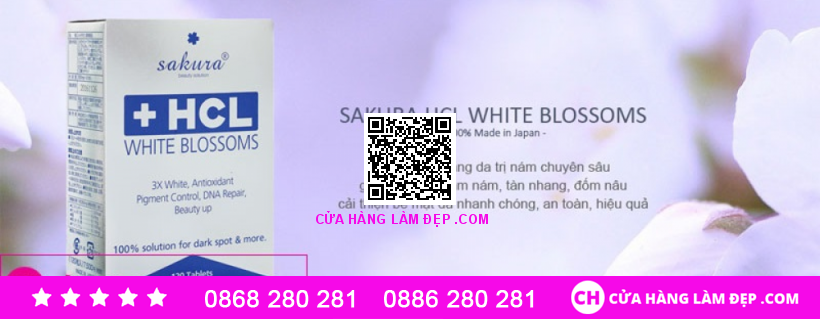 Viên Uống Mờ Nám Trắng Da Sakura HCL White Blossoms EX