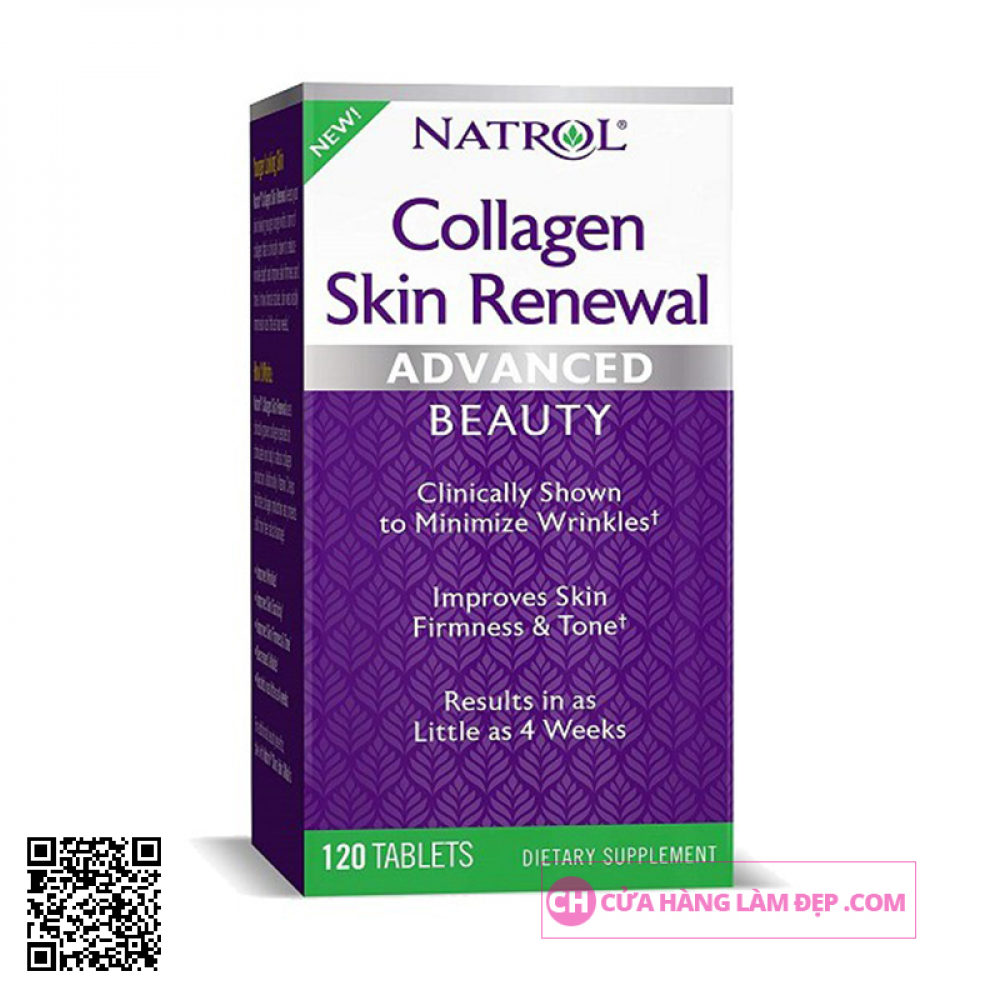 Viên Uống Natrol Collagen Skin Renewal 120 viên