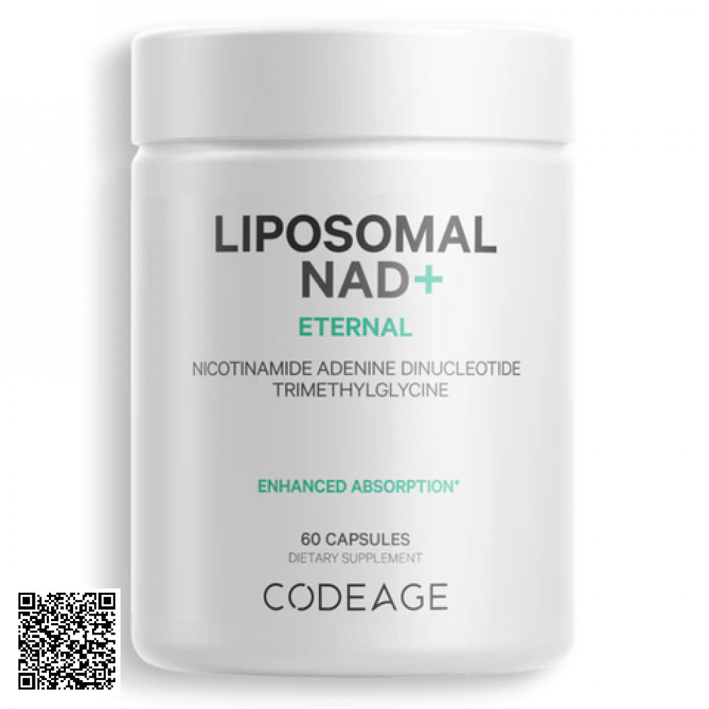 Viên Uống Ngừa Lão Hóa Codeage Liposomal Nicotinamide Riboside+ Từ Mỹ Hộp 60 Viên